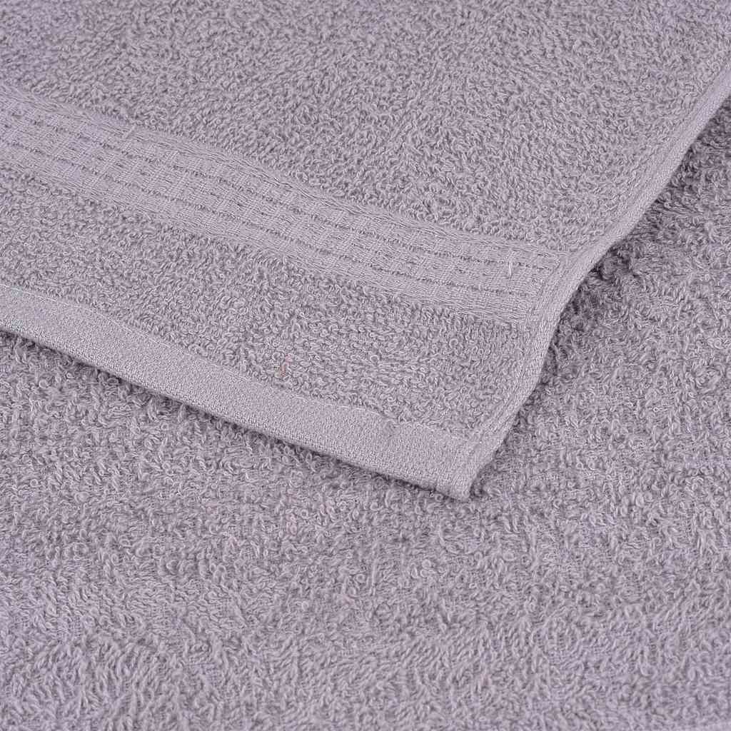 Shower Towels 4 pcs Grey 70x140 cm 360 gsm 100% Cotton