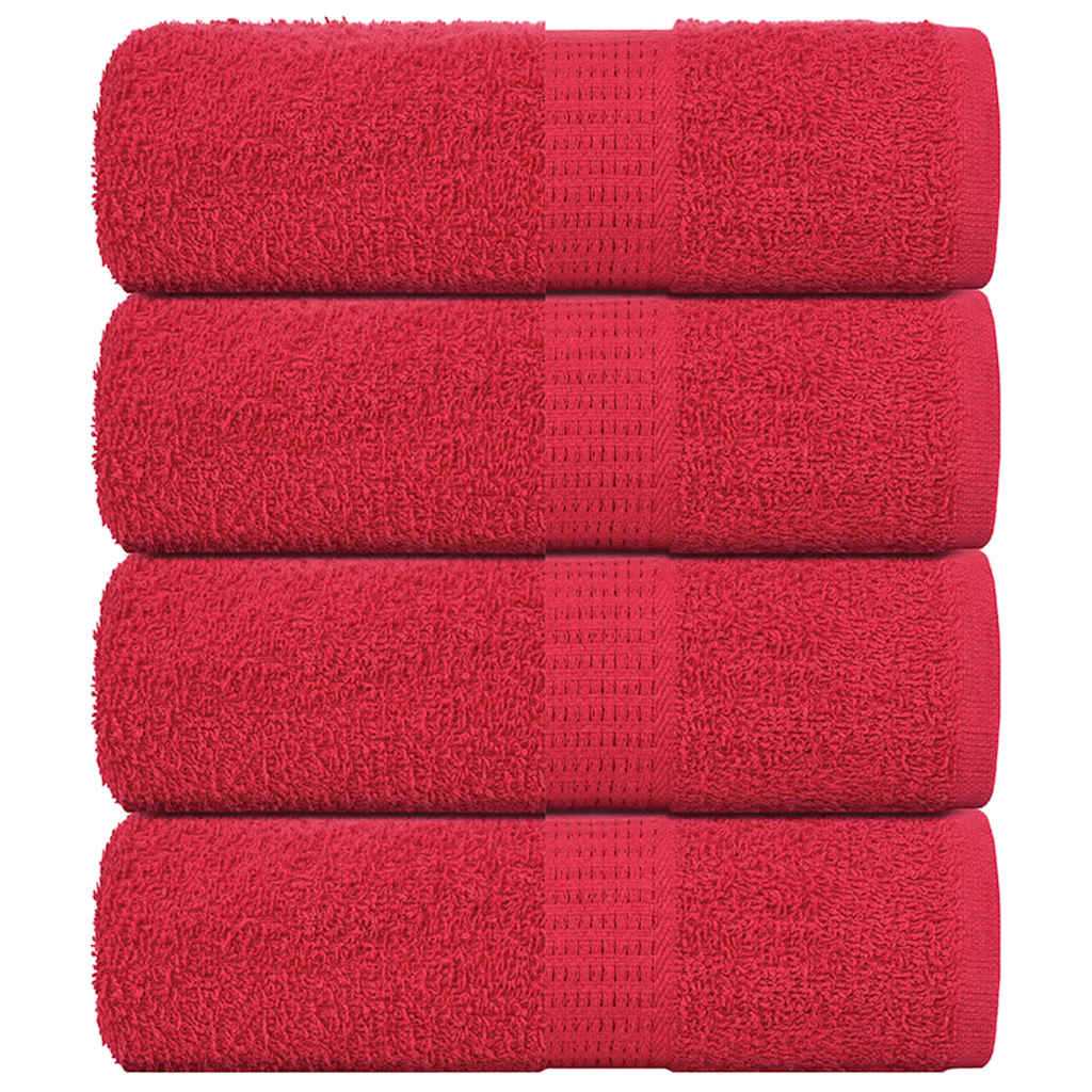 Wash Towels 4 pcs FROGN Red 30x30 cm 100% Cotton