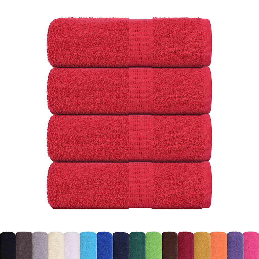 Wash Towels 4 pcs FROGN Red 30x30 cm 100% Cotton
