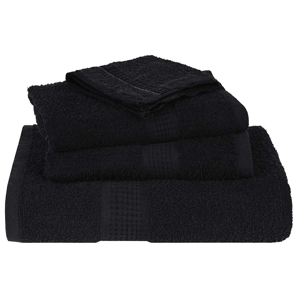 Wash Towels 4 pcs FROGN Black 30x30 cm 100% Cotton