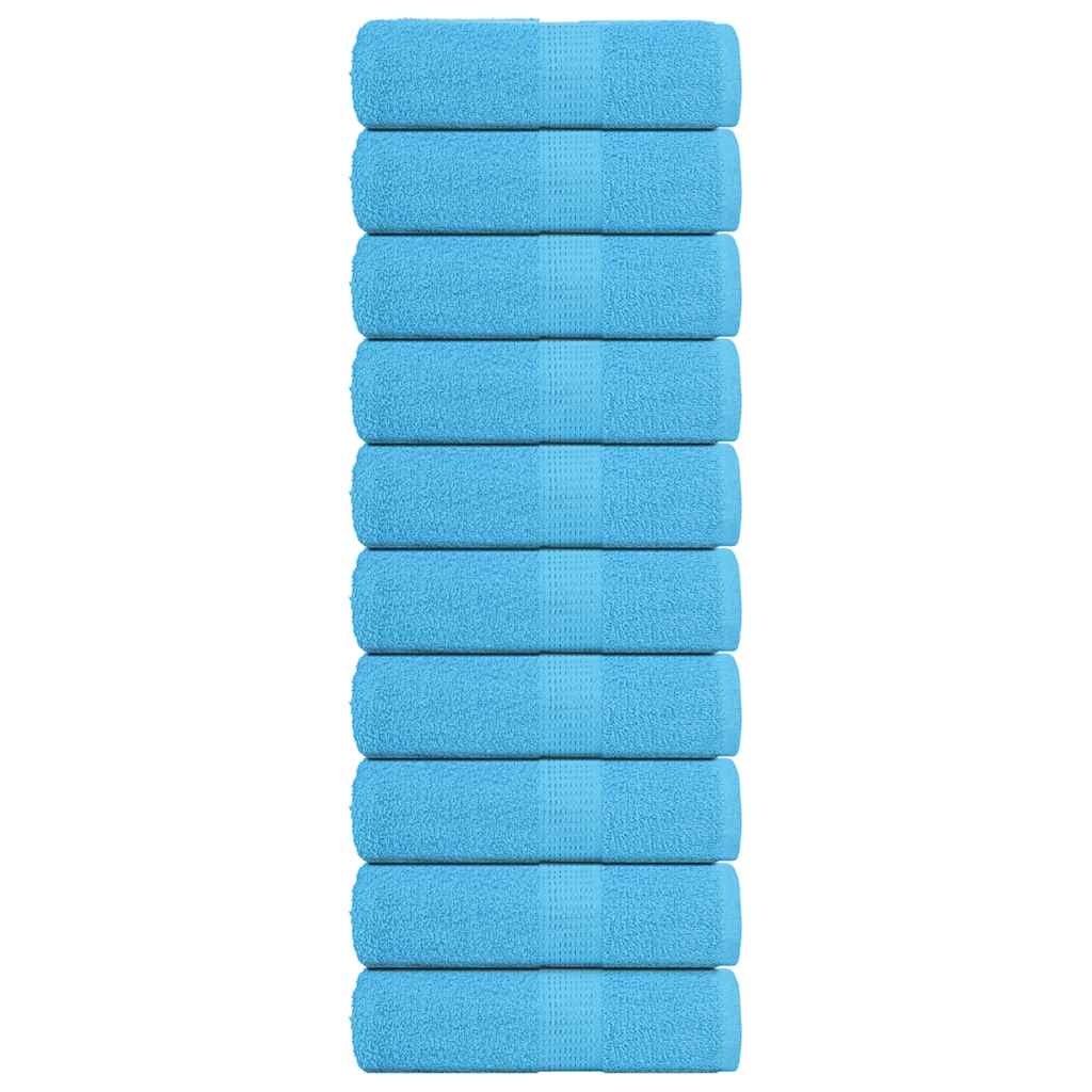 Wash Towels 10 pcs FROGN Turquoise 30x30 cm 100% Cotton