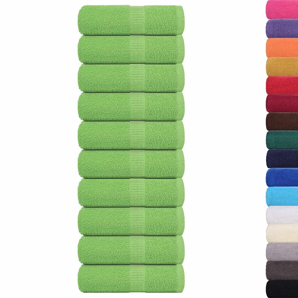 Wash Towels 10 pcs FROGN Apple Green 30x30 cm 100% Cotton