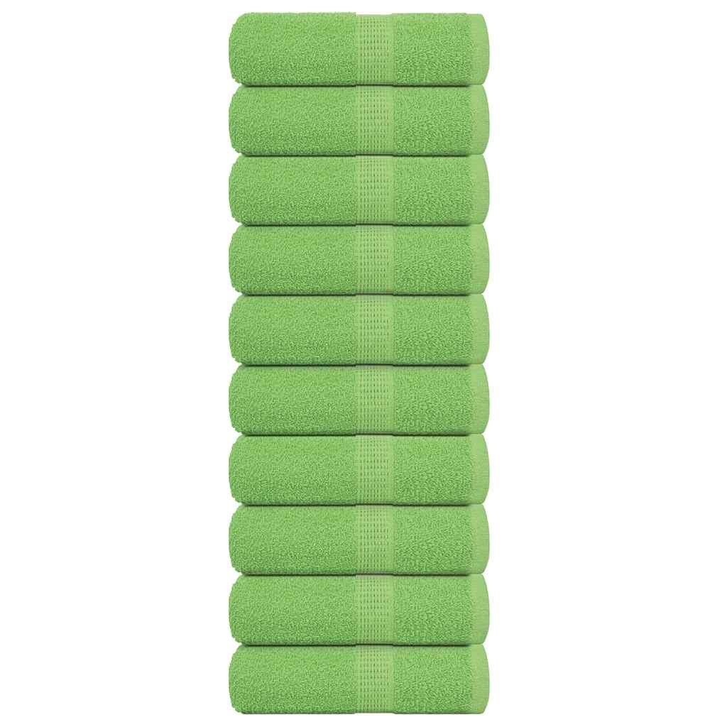 Guest Towels 10 pcs Apple Green 30x50 cm 360 gsm 100% Cotton