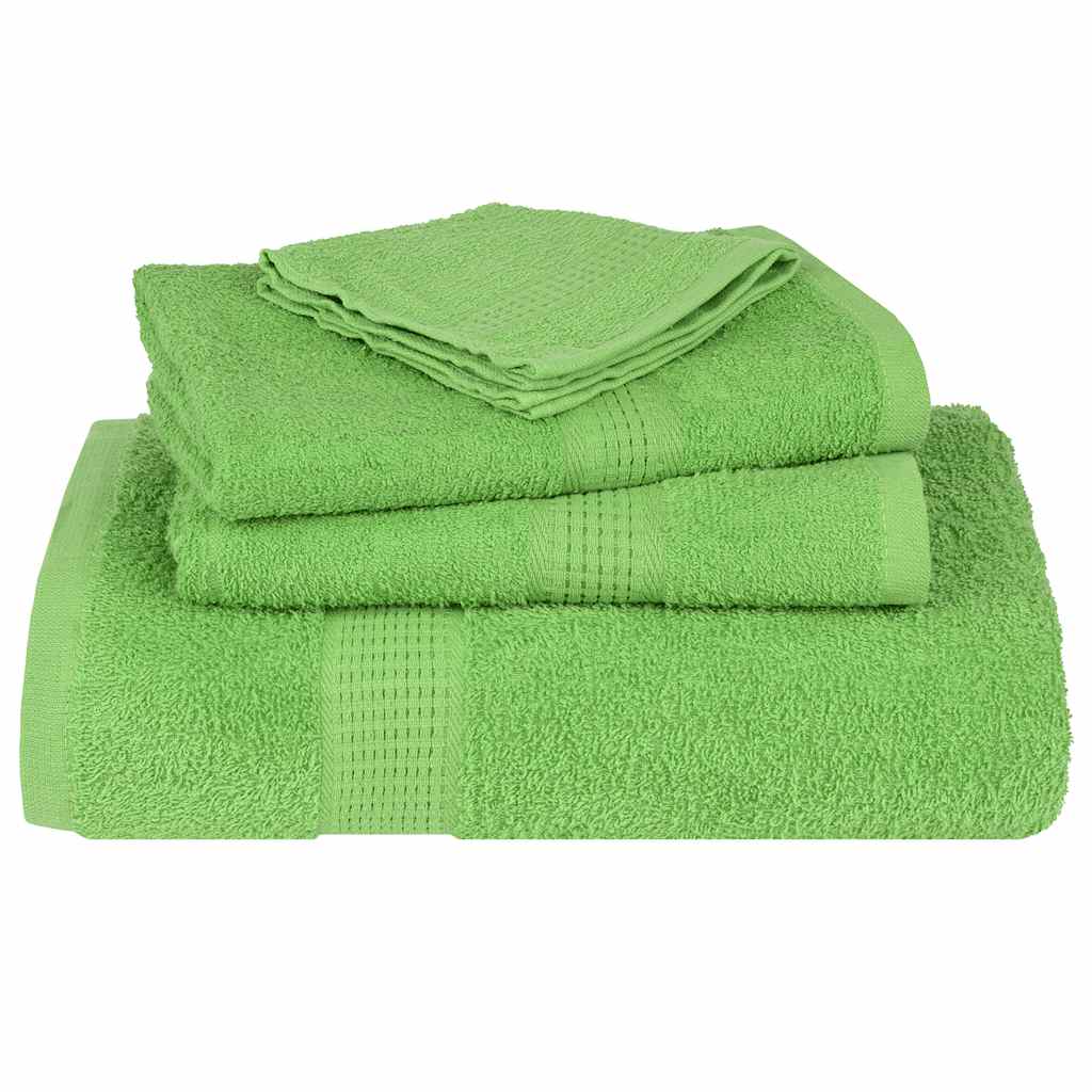 8 Piece Towel Set Apple Green 360 gsm 100% Cotton