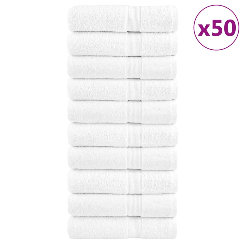 Premium Hand Towels SOLUND 50pcs White 50x100cm 600gsm