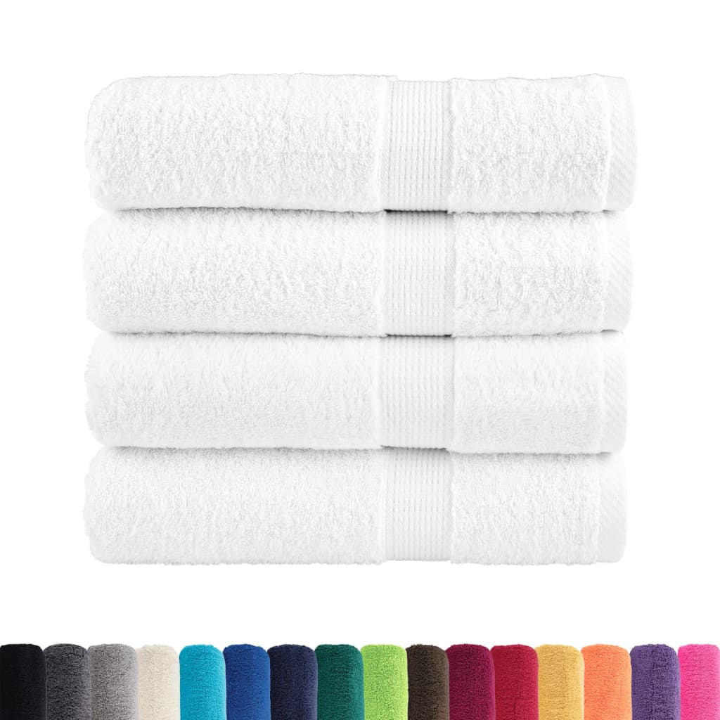 Premium Shower Towels SOLUND 4pcs White 70x140cm 600gsm