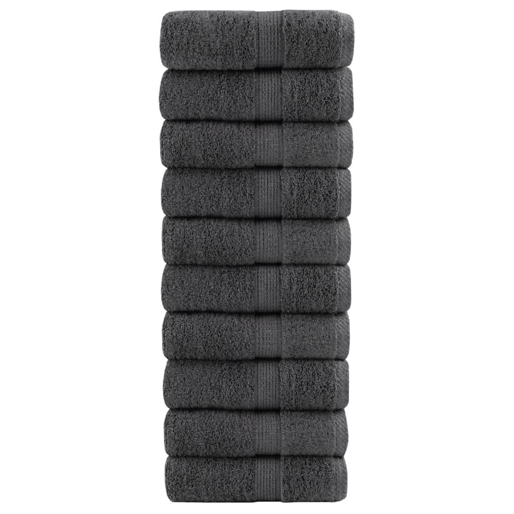 Premium Wash Towels SOLUND 10pcs Anthracite 30x30cm 600gsm