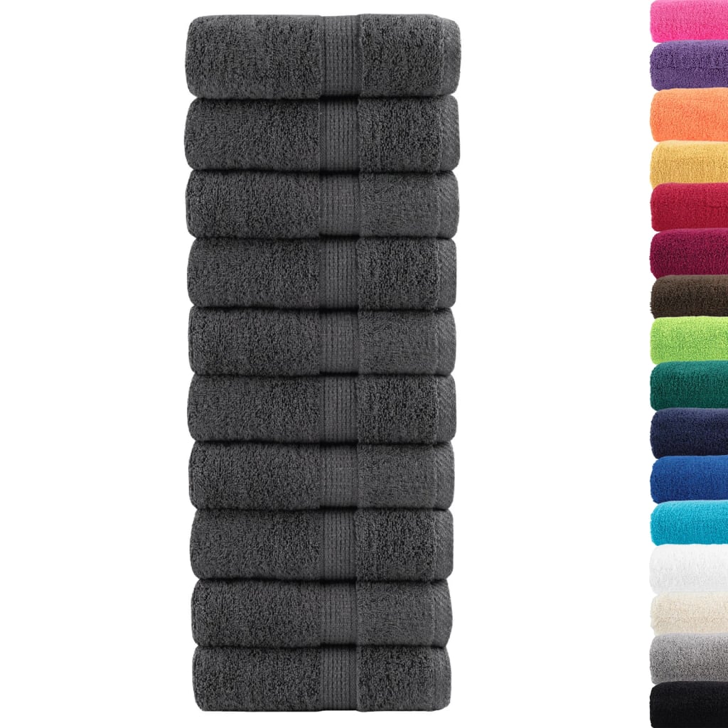 Premium Wash Towels SOLUND 10pcs Anthracite 30x30cm 600gsm