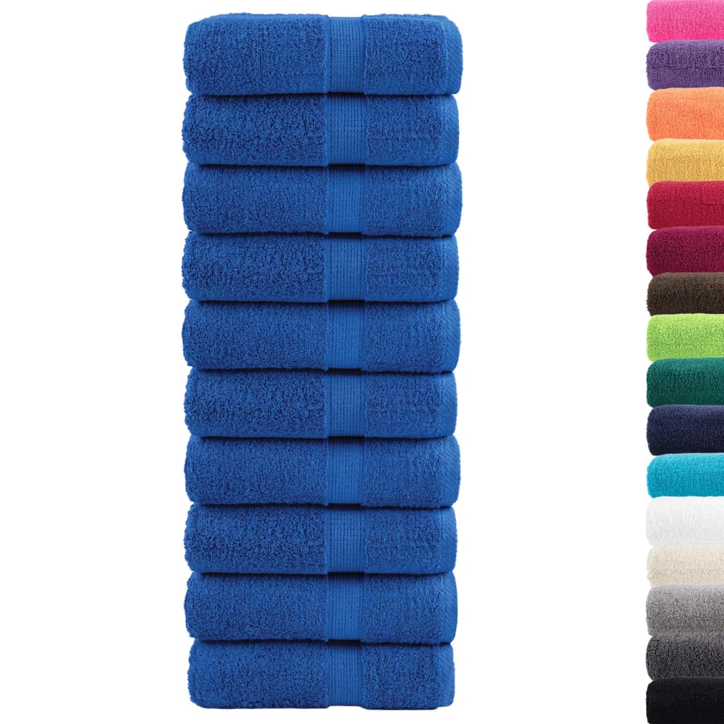 Premium Wash Towels SOLUND 10pcs Blue 30x30cm 600gsm