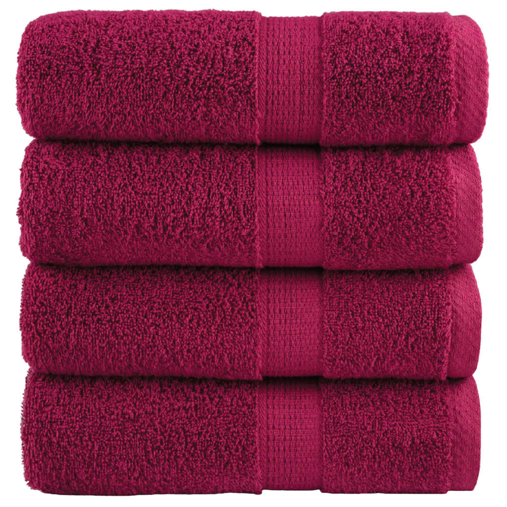 Premium Wash Towels SOLUND 4pcs Bordeaux 30x30cm 600gsm