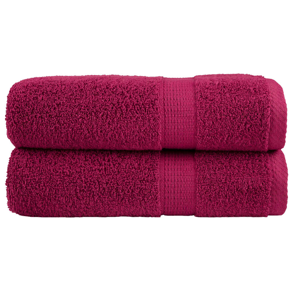 Premium Shower Towels SOLUND 2pcs Bordeaux 70x140cm 600gsm