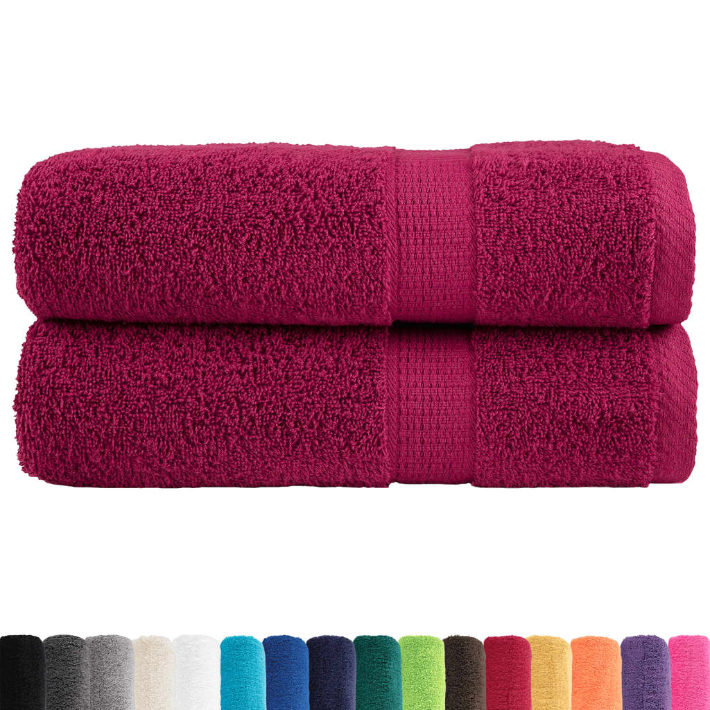Premium Shower Towels SOLUND 2pcs Bordeaux 70x140cm 600gsm