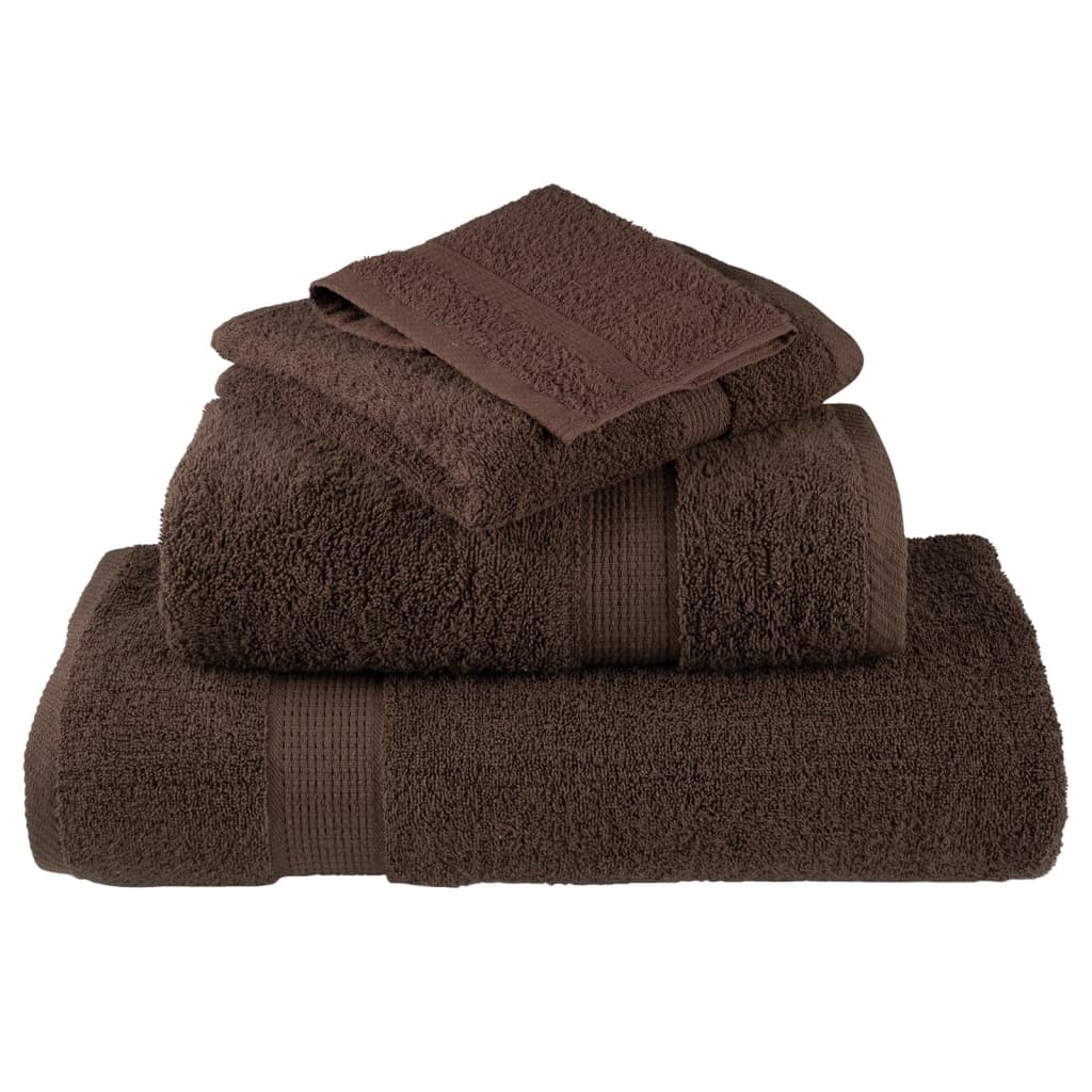 Premium Shower Towels SOLUND 4pcs Brown 70x140cm 600gsm