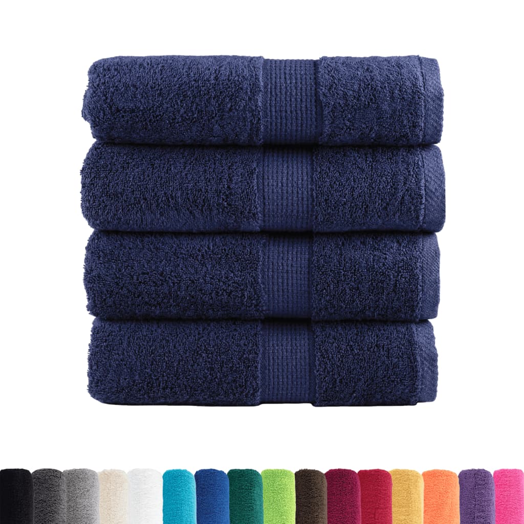 Premium Wash Towels SOLUND 4pcs Navy Blue 30x30cm 600gsm
