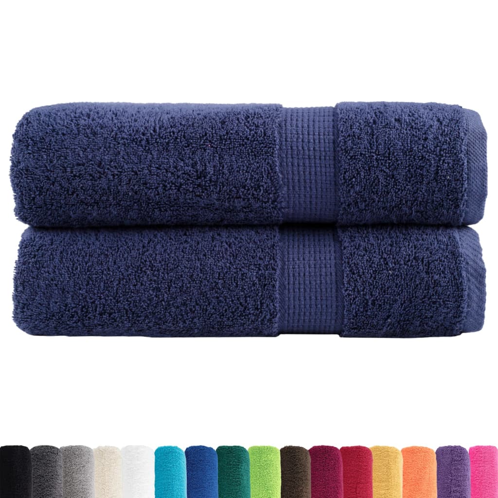 Premium Shower Towels SOLUND 2pcs Navy Blue 70x140cm 600gsm