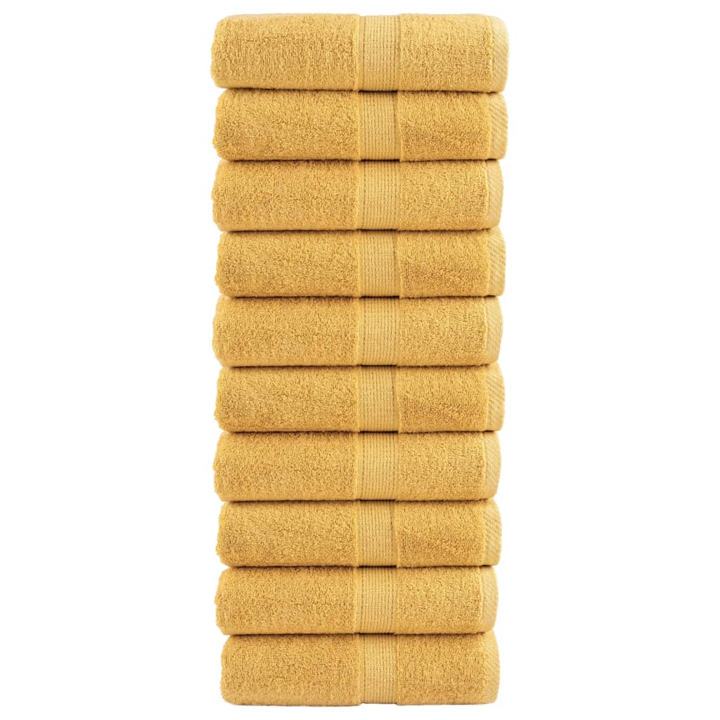 Premium Wash Towels SOLUND 10pcs Gold 30x30cm 600gsm