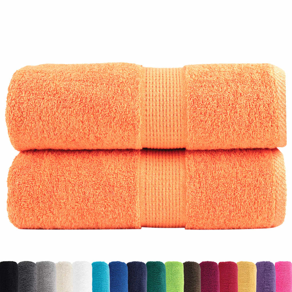 Premium Guest Towels SOLUND 2 pcs Orange 30x50 cm 600 gsm