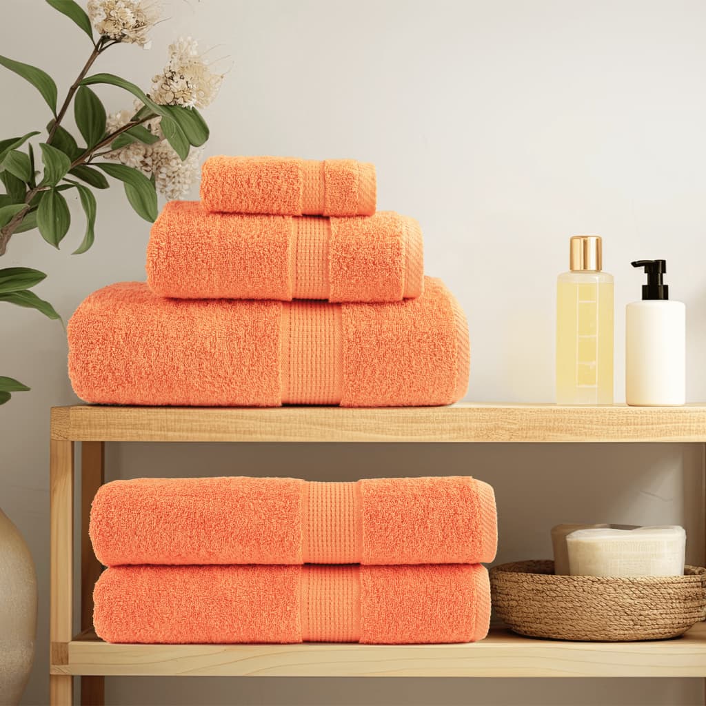 Premium Guest Towels SOLUND 4 pcs Orange 30x50 cm 600 gsm