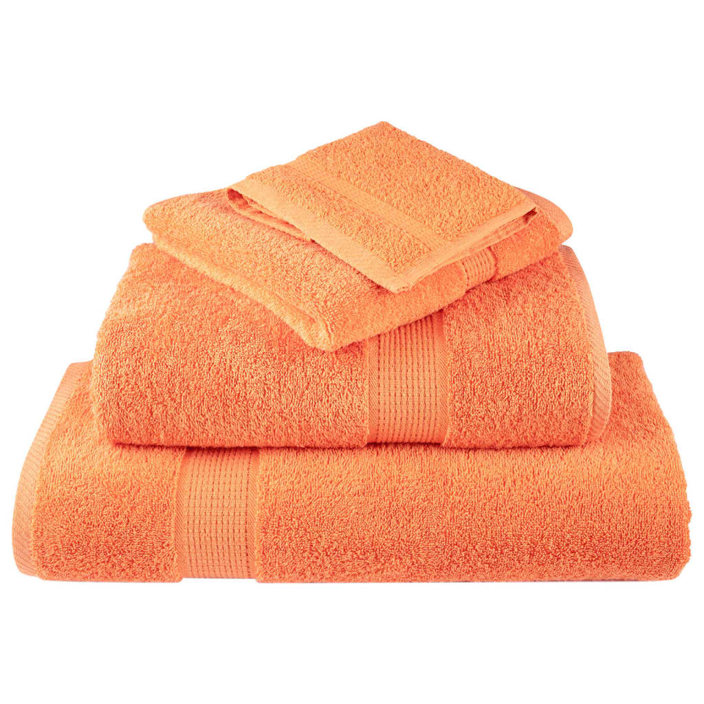 Premium Guest Towels SOLUND 4 pcs Orange 30x50 cm 600 gsm