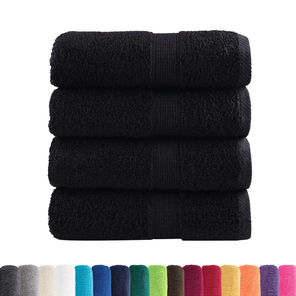 Premium Wash Towels SOLUND 4 pcs Black 30x30 cm 600 gsm