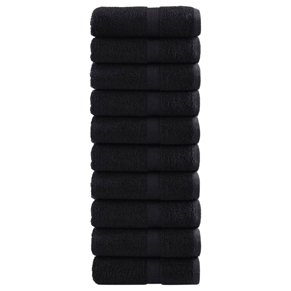 Premium Wash Towels SOLUND 10 pcs Black 30x30 cm 600 gsm