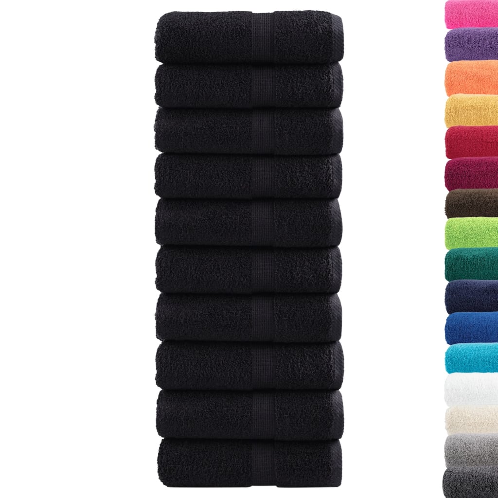 Premium Wash Towels SOLUND 10 pcs Black 30x30 cm 600 gsm