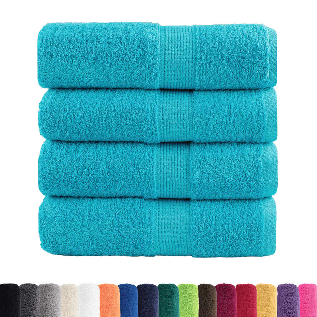 Premium Wash Towels SOLUND 4 pcs Turquoise 30x30 cm 600 gsm