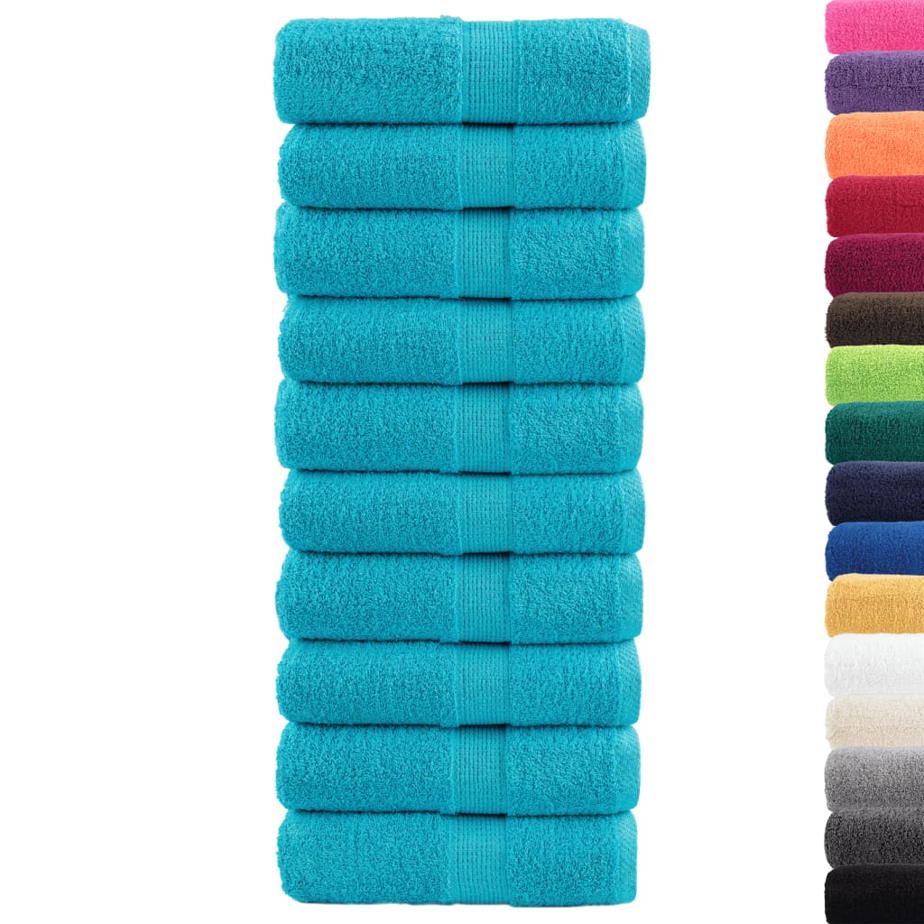 Premium Wash Towels SOLUND 10 pcs Turquoise 30x30 cm 600 gsm