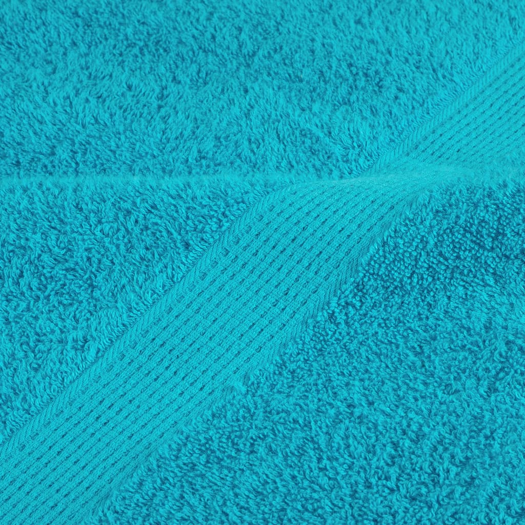 Premium Towels SOLUND 2 pcs Turquoise 100x200 cm 600 gsm