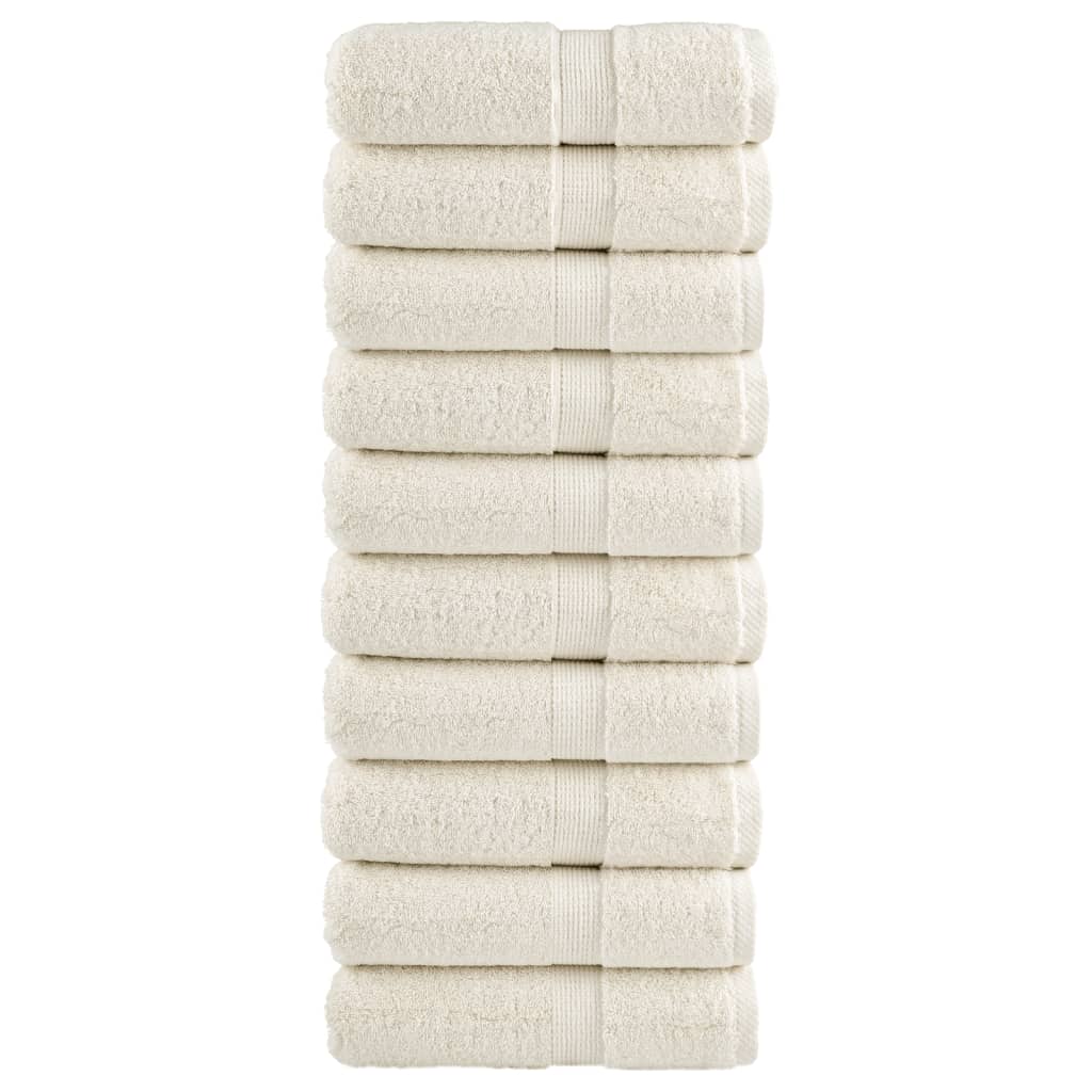 Premium Wash Towels SOLUND 10 pcs Cream 30x30 cm 600 gsm