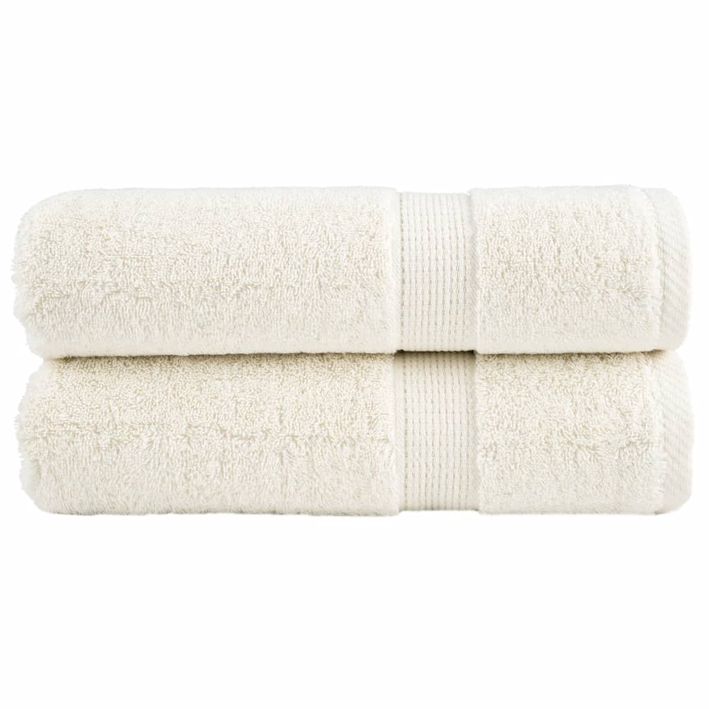 Premium Hand Towels SOLUND 2 pcs Cream 50x100 cm 600 gsm