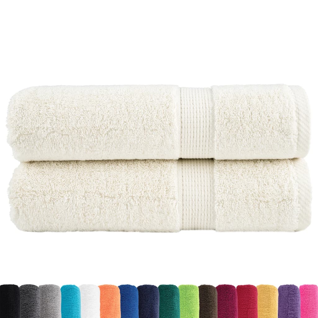 Premium Hand Towels SOLUND 2 pcs Cream 50x100 cm 600 gsm