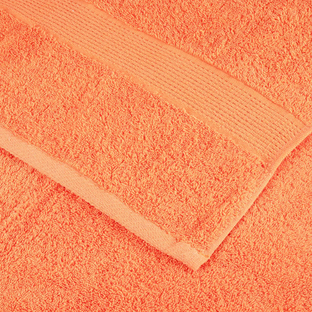 8 Piece Premium Towel Set SOLUND Orange 600 gsm