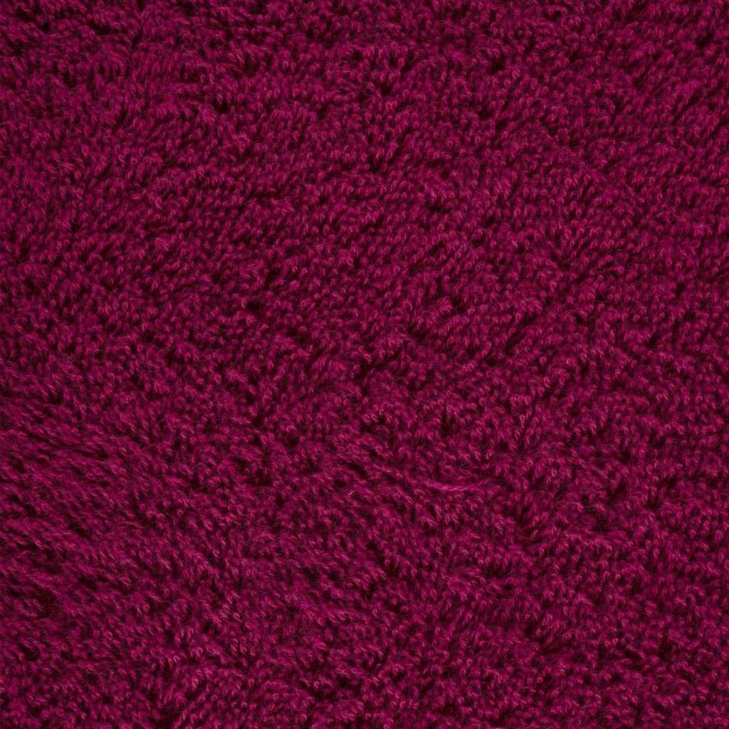 12 Piece Premium Towel Set SOLUND Bordeaux 600 gsm
