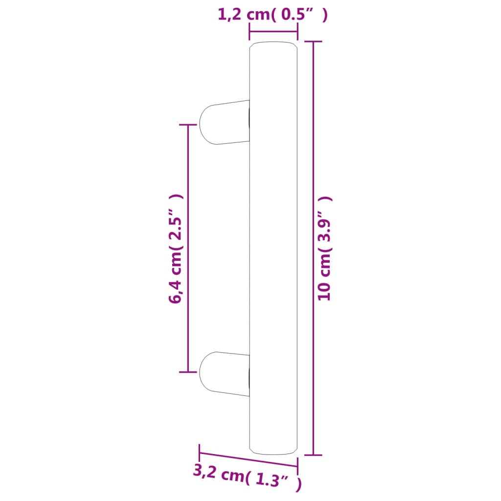 Cabinet Handles 20 pcs Gold 64 mm Stainless Steel