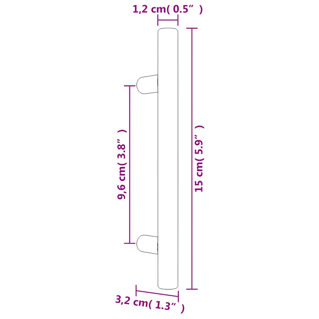 Cabinet Handles 20 pcs Gold 96 mm Stainless Steel