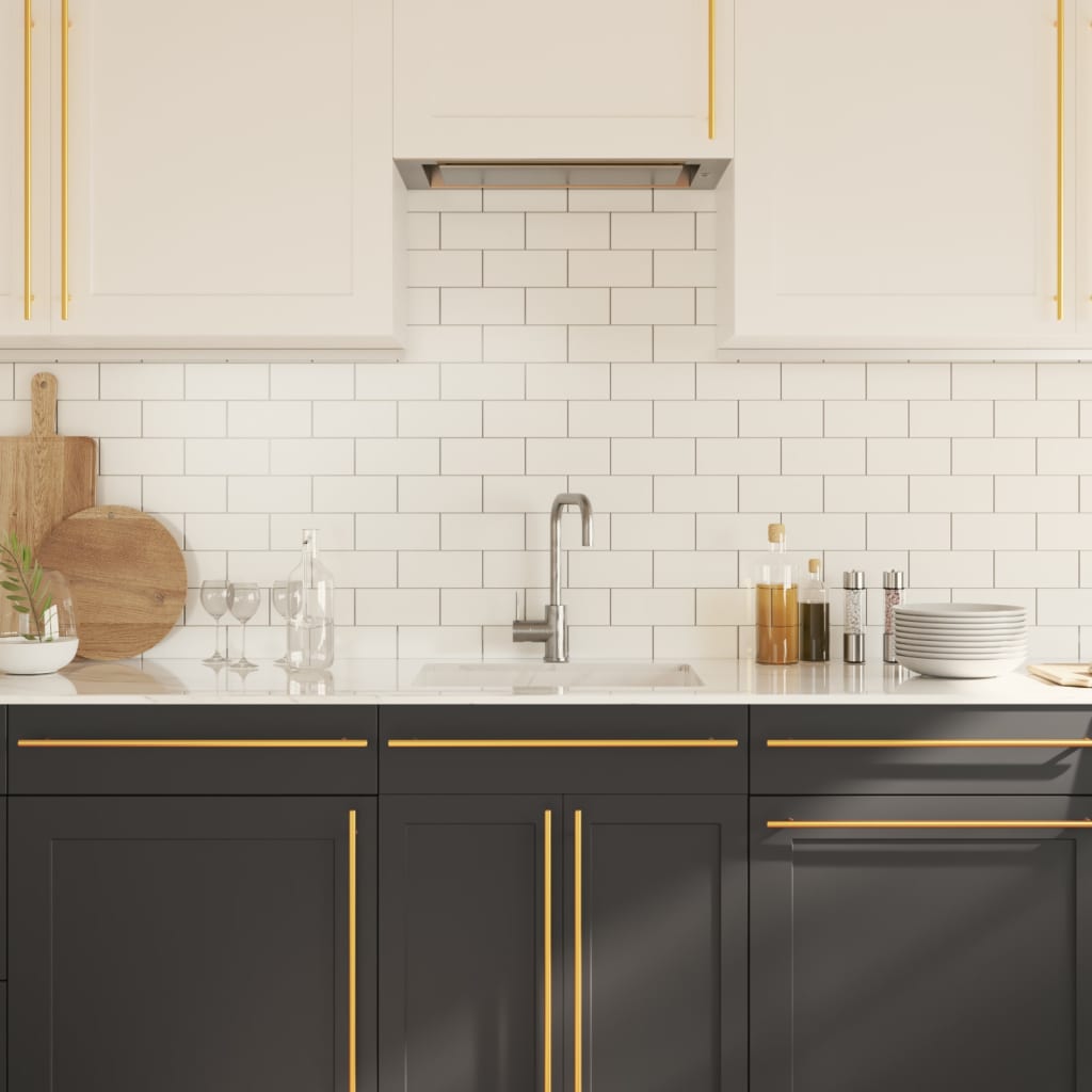 Cabinet Handles 20 pcs Gold 480 mm Stainless Steel