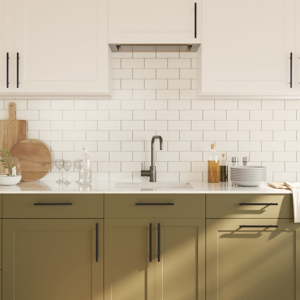 Cabinet Handles 20 pcs Black 160 mm Stainless Steel