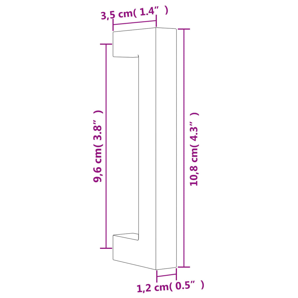 Cabinet Handles 20 pcs Gold 96 mm Stainless Steel