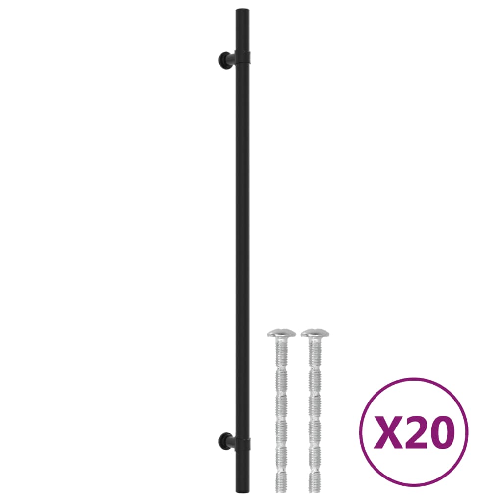 Cabinet Handles 20 pcs Black 320 mm Stainless Steel
