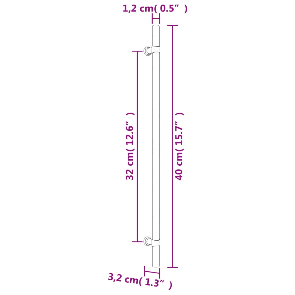 Cabinet Handles 10 pcs Bronze 320 mm Stainless Steel