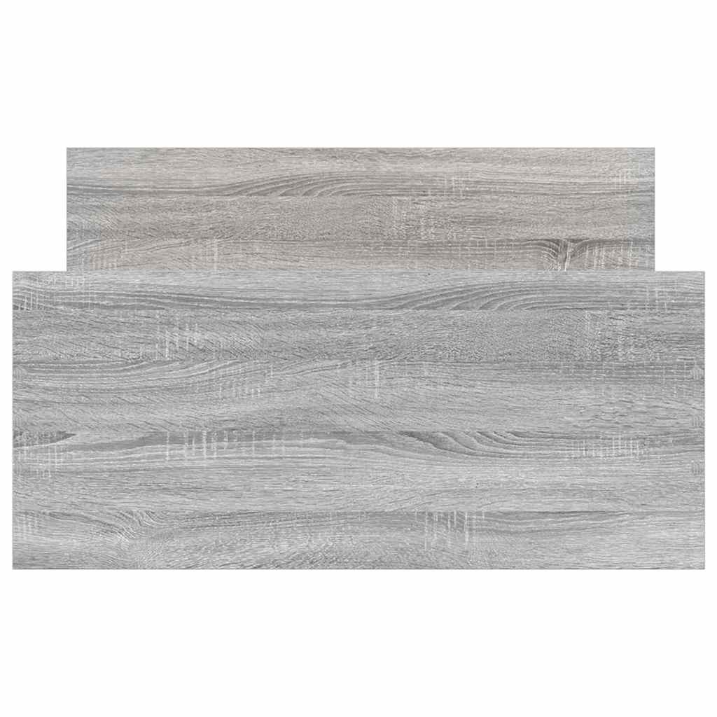 Bed Frame without Mattress Grey Sonoma 90x190 cm Single Engineered Wood