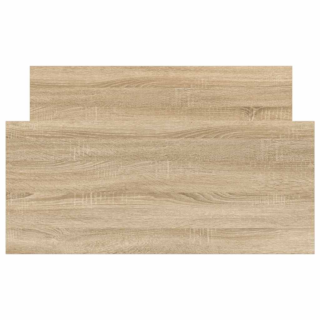 Bed Frame without Mattress Sonoma Oak 75x190 cm Small Single Engineered Wood