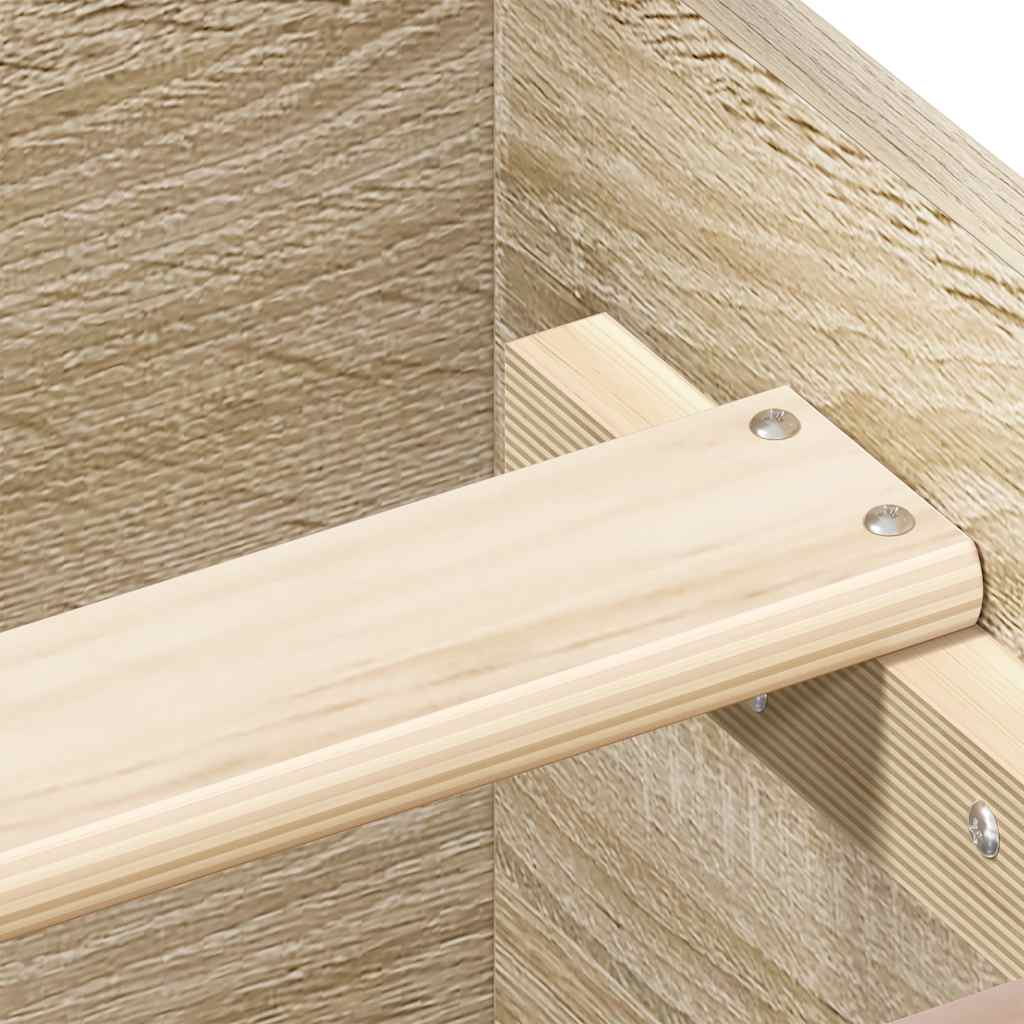 Bed Frame without Mattress Sonoma Oak 75x190 cm Small Single Engineered Wood