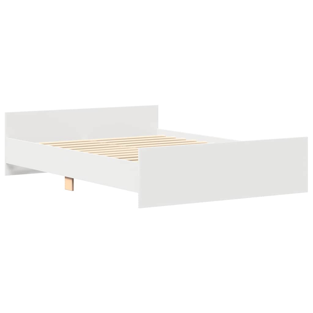Bed Frame without Mattress White 120x200 cm