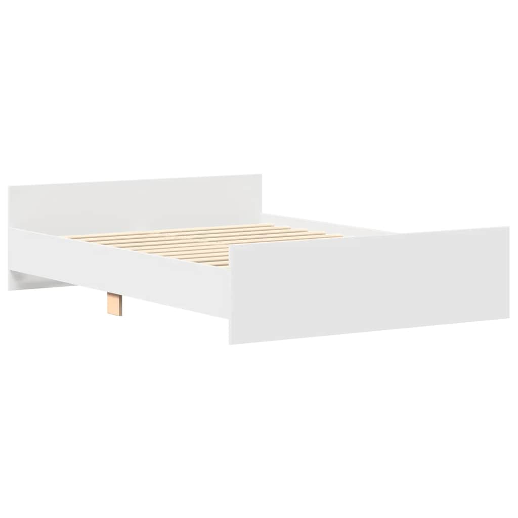 Bed Frame without Mattress White 140x200 cm