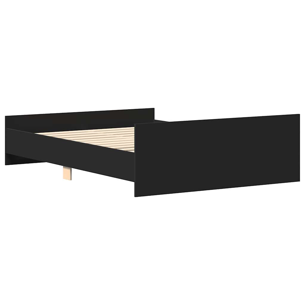 Bed Frame without Mattress Black 140x200 cm