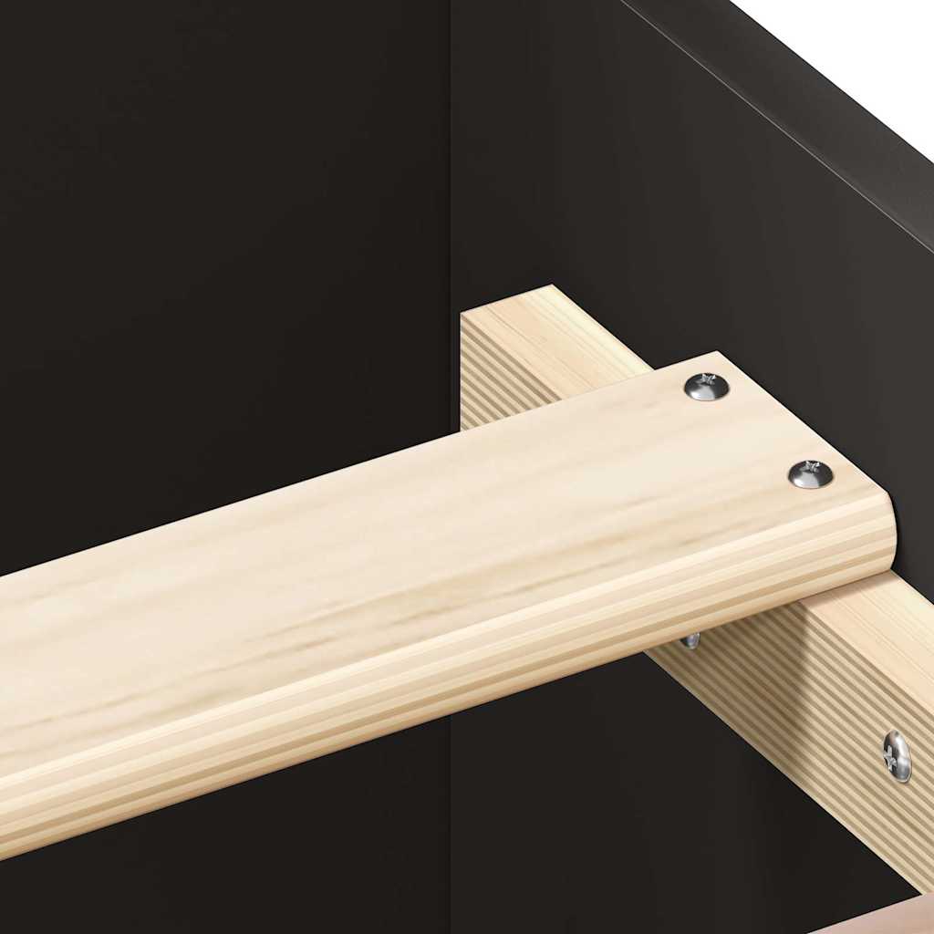Bed Frame without Mattress Black 140x200 cm