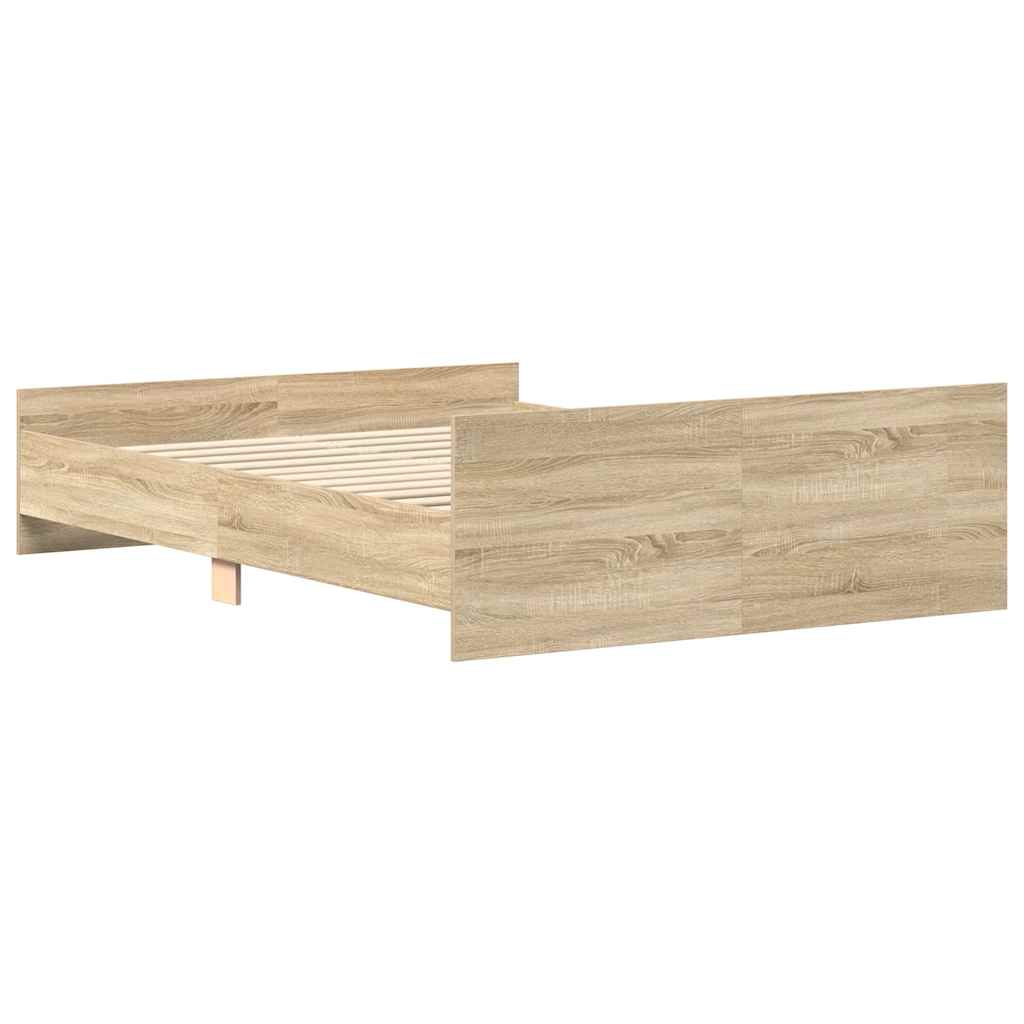 Bed Frame without Mattress Sonoma Oak 150x200 cm King Size