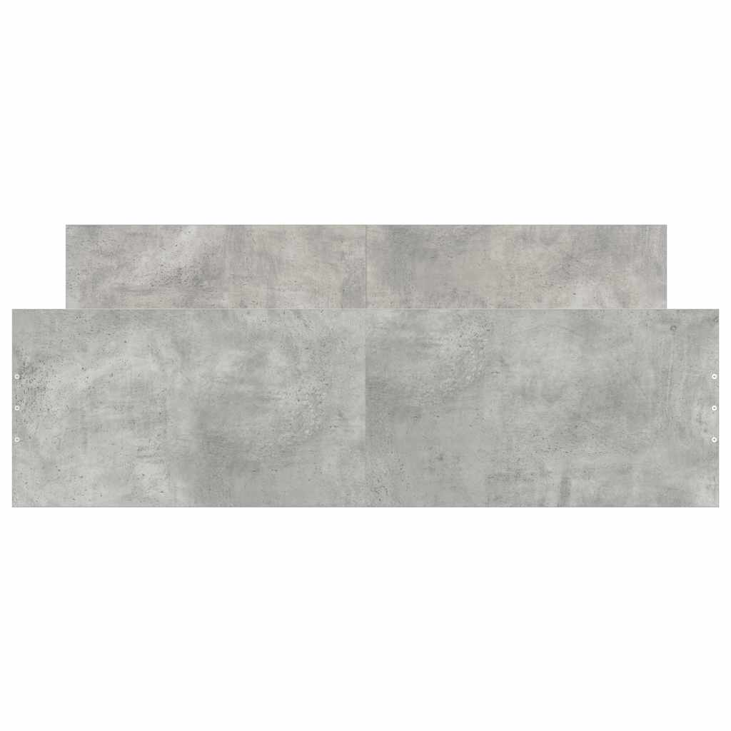 Bed Frame without Mattress Concrete Grey 150x200 cm King Size